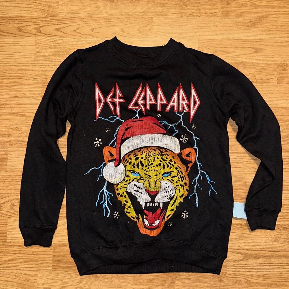 Women’s Def Leppard Christmas Sweatshirt Size Small New
